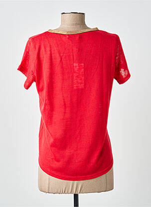 T-shirt coupe droite manches courtes rouge MOLLY BRACKEN femme