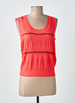 Top stretch sans manche orange FREEMAN T.PORTER femme