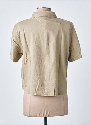 Chemisier manches courtes manches courtes marron ICHI femme