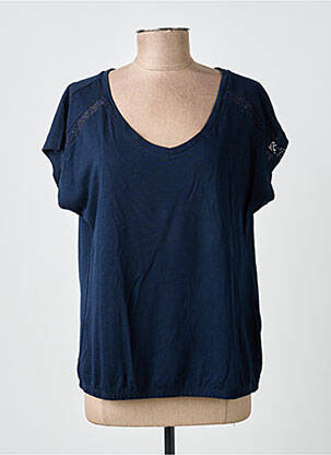 T-shirt col v manches courtes bleu STREET ONE femme
