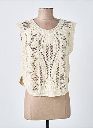 Top sans manche sans manche beige FREEMAN T.PORTER femme