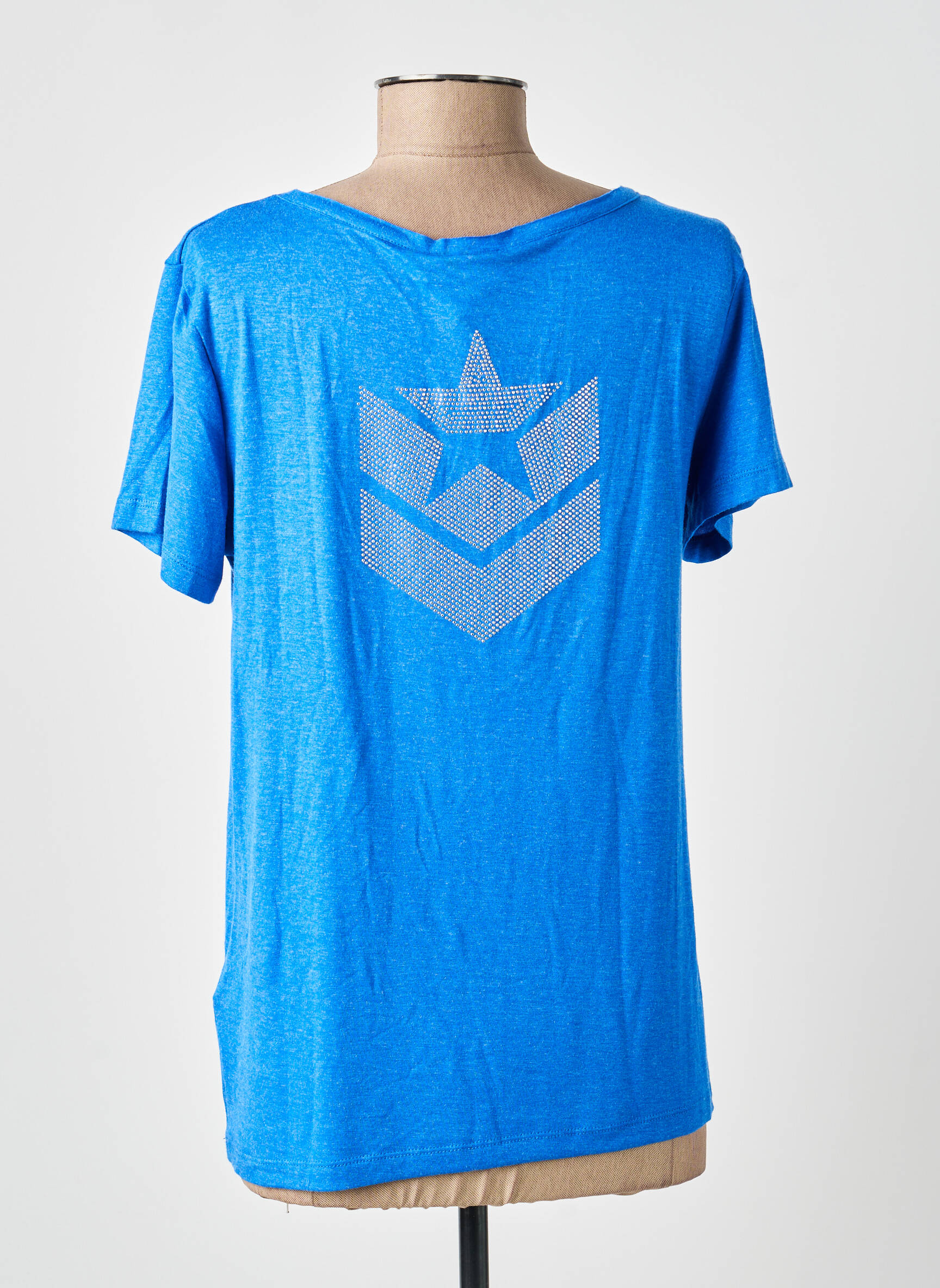 T-shirt coupe droite manches courtes bleu FREEMAN T.PORTER femme