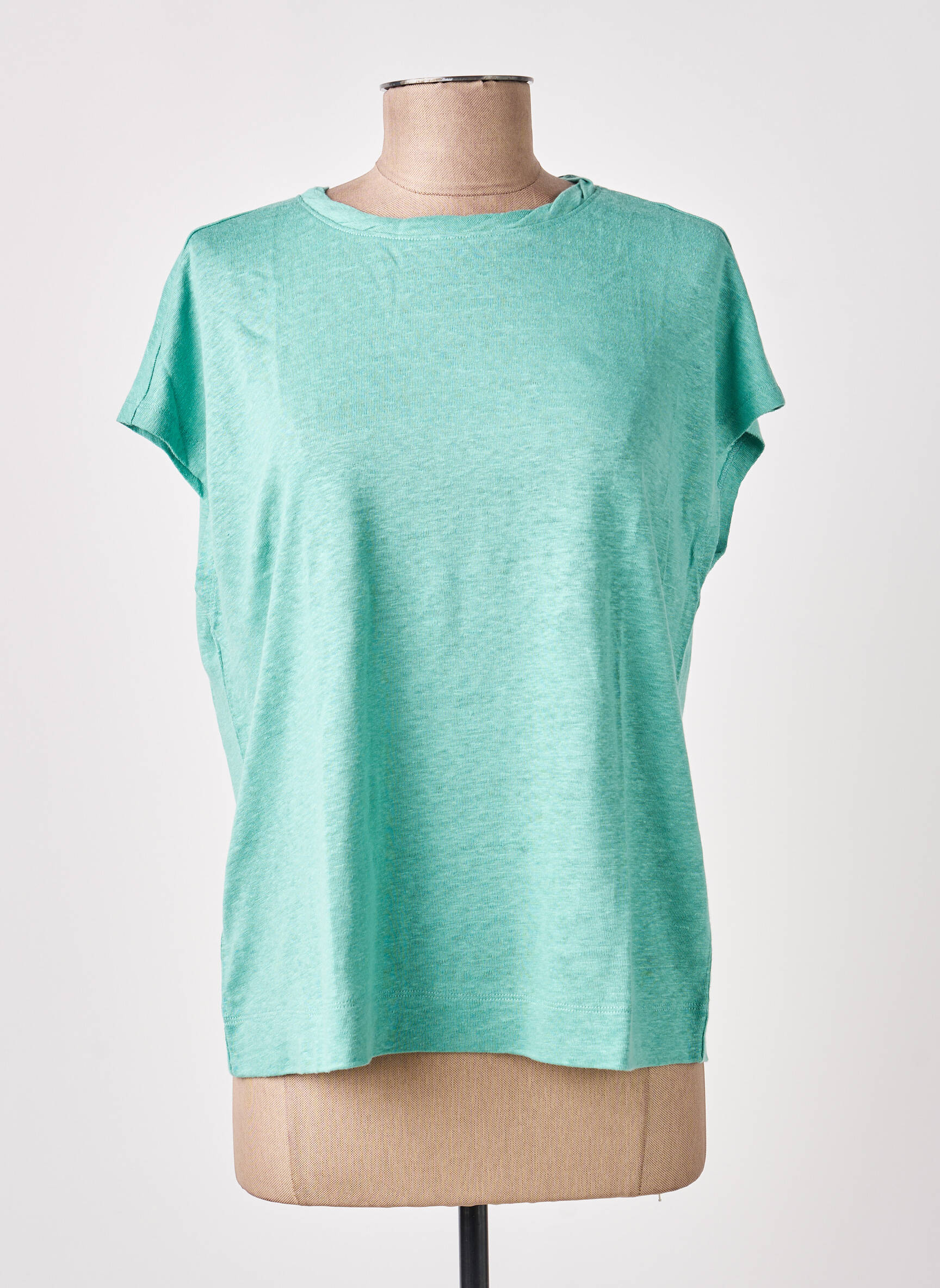 T-shirt coupe droite manches courtes vert WHITE STUFF femme