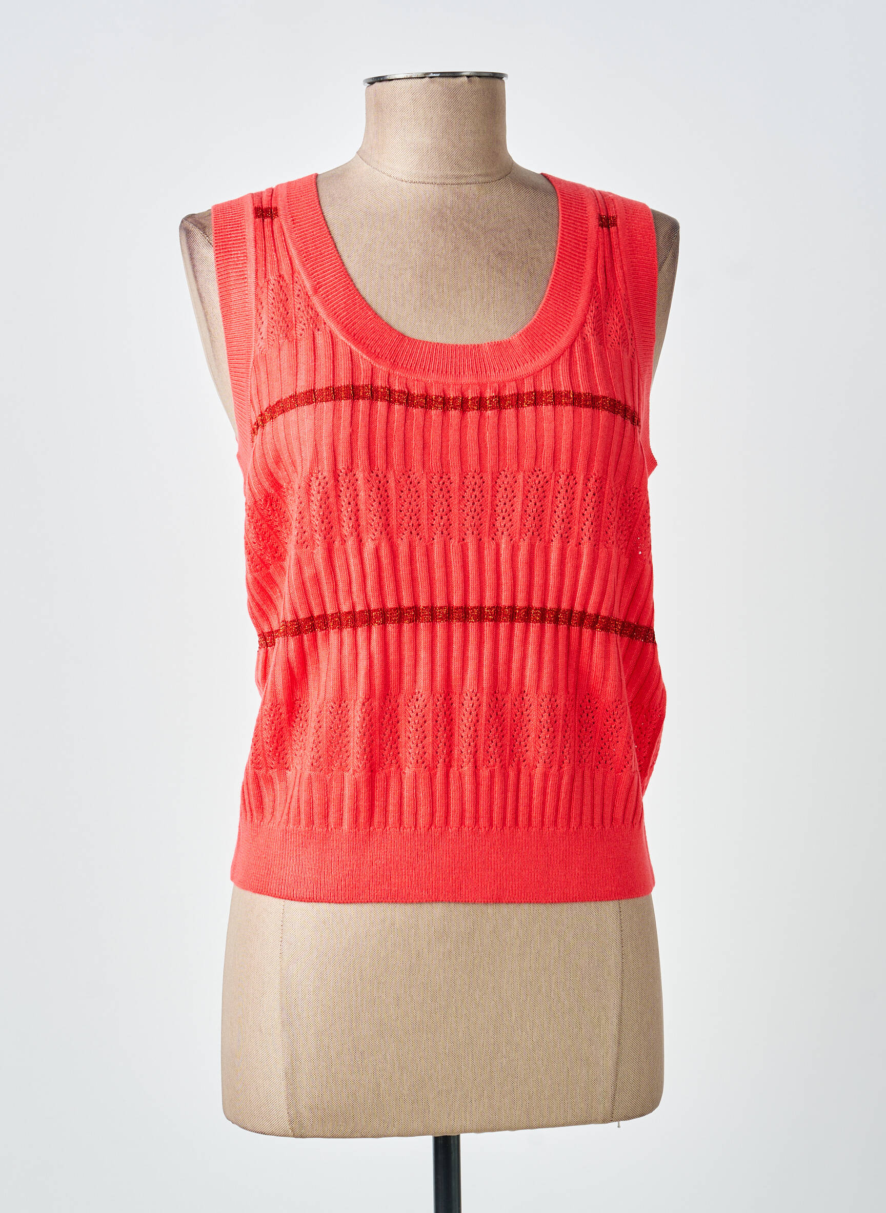 Top stretch sans manche orange FREEMAN T.PORTER femme