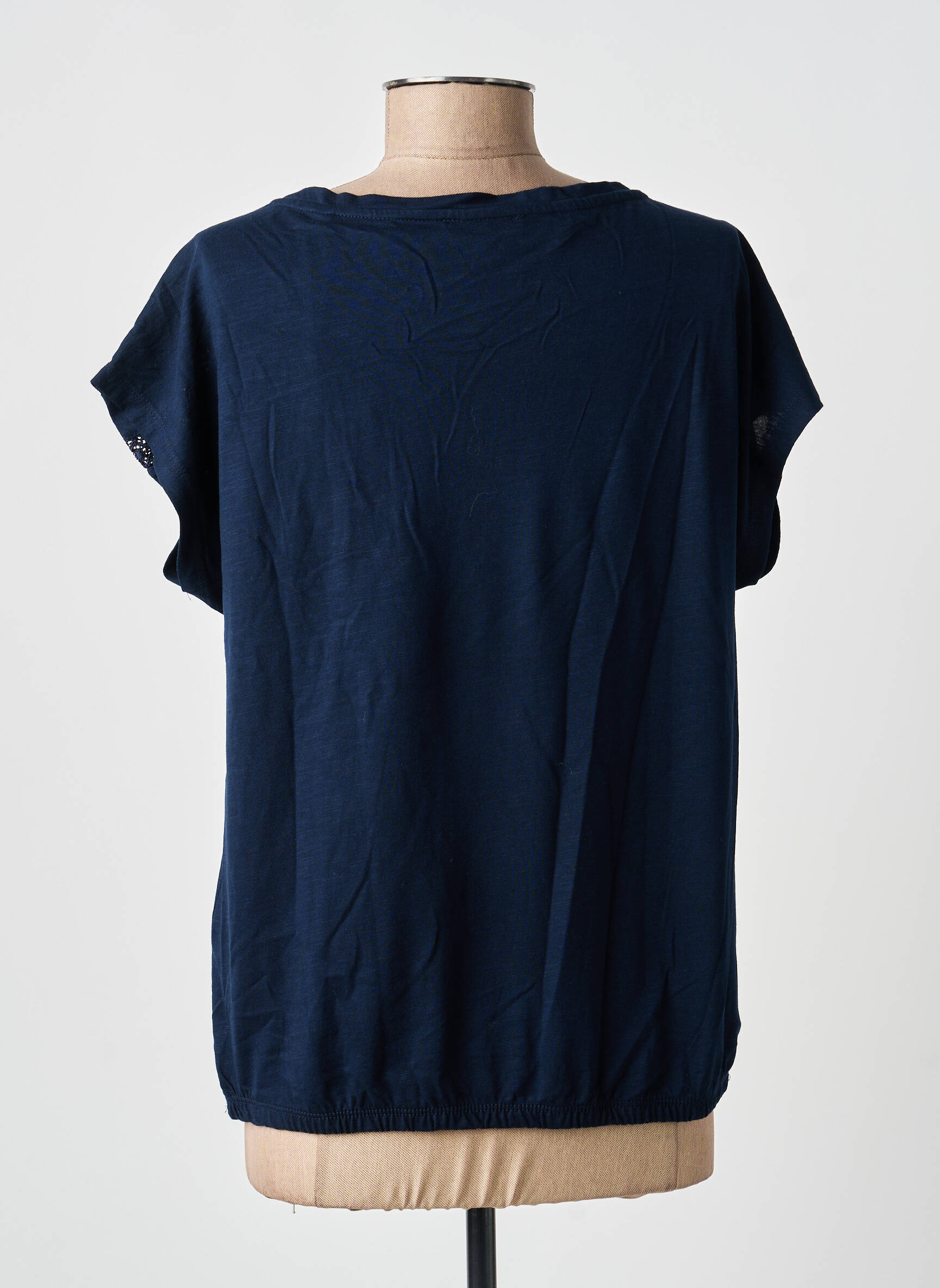 T-shirt col v manches courtes bleu STREET ONE femme