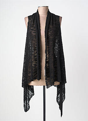 Gilet sans manche col v noir BSB femme