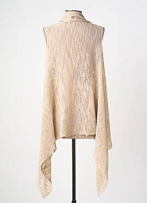 Gilet sans manche col v beige BSB femme