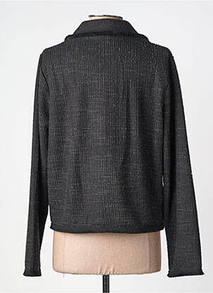 Veste casual col tailleur noir ICHI femme