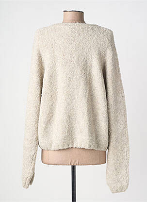 Gilet manches longues resserrée sur le bas beige ICHI femme