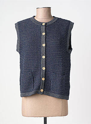 Gilet sans manche poches bleu WHITE STUFF femme