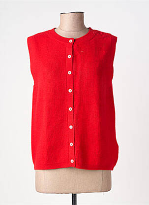 Gilet sans manche coupe cintrée rouge STREET ONE femme