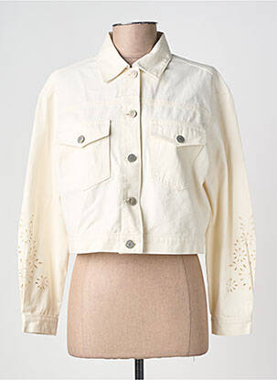 Veste casual poignets boutonnés avec fente beige MOLLY BRACKEN femme