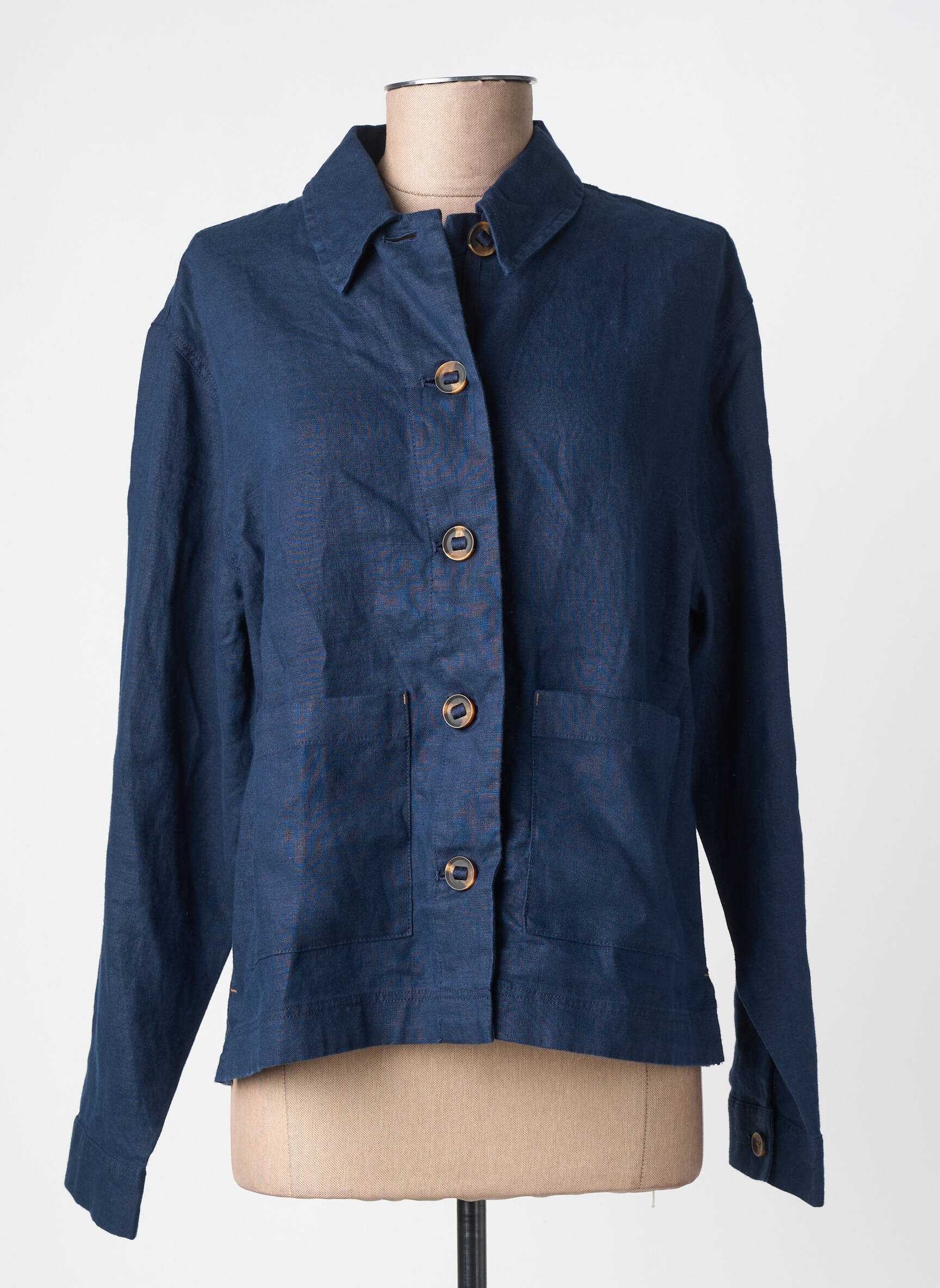 Veste casual poignets boutonnés avec fente bleu WHITE STUFF femme