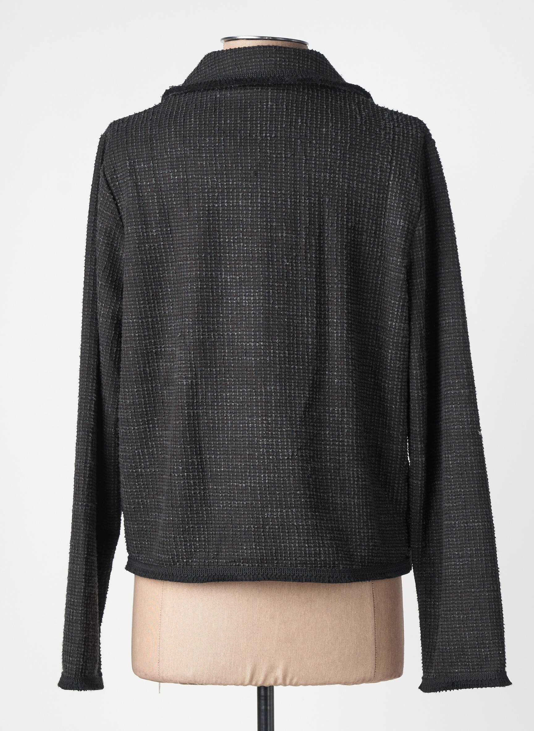 Veste casual col tailleur noir ICHI femme