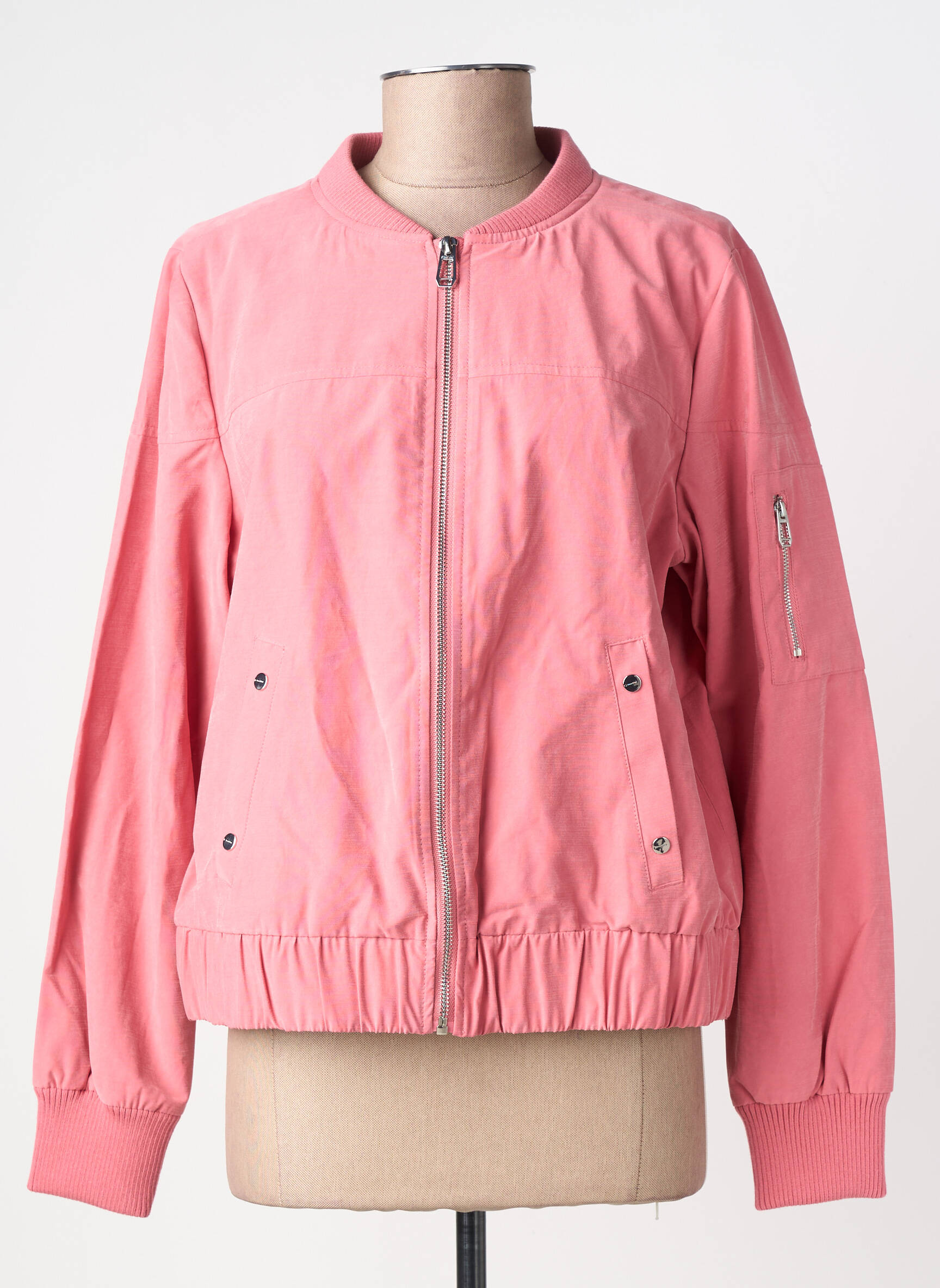 Blouson col v rose STREET ONE femme