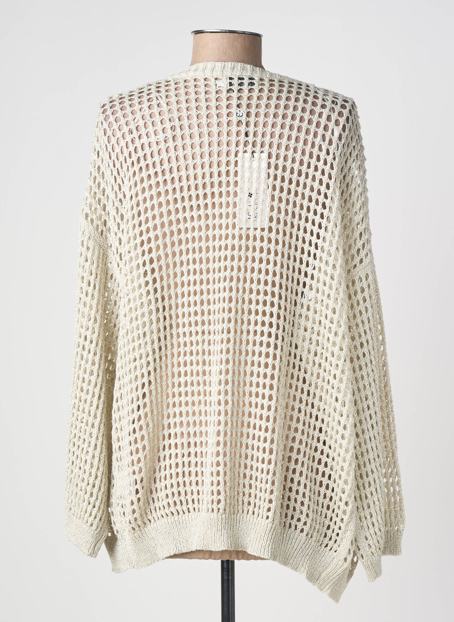 Gilet manches longues stretch argent MOLLY BRACKEN femme