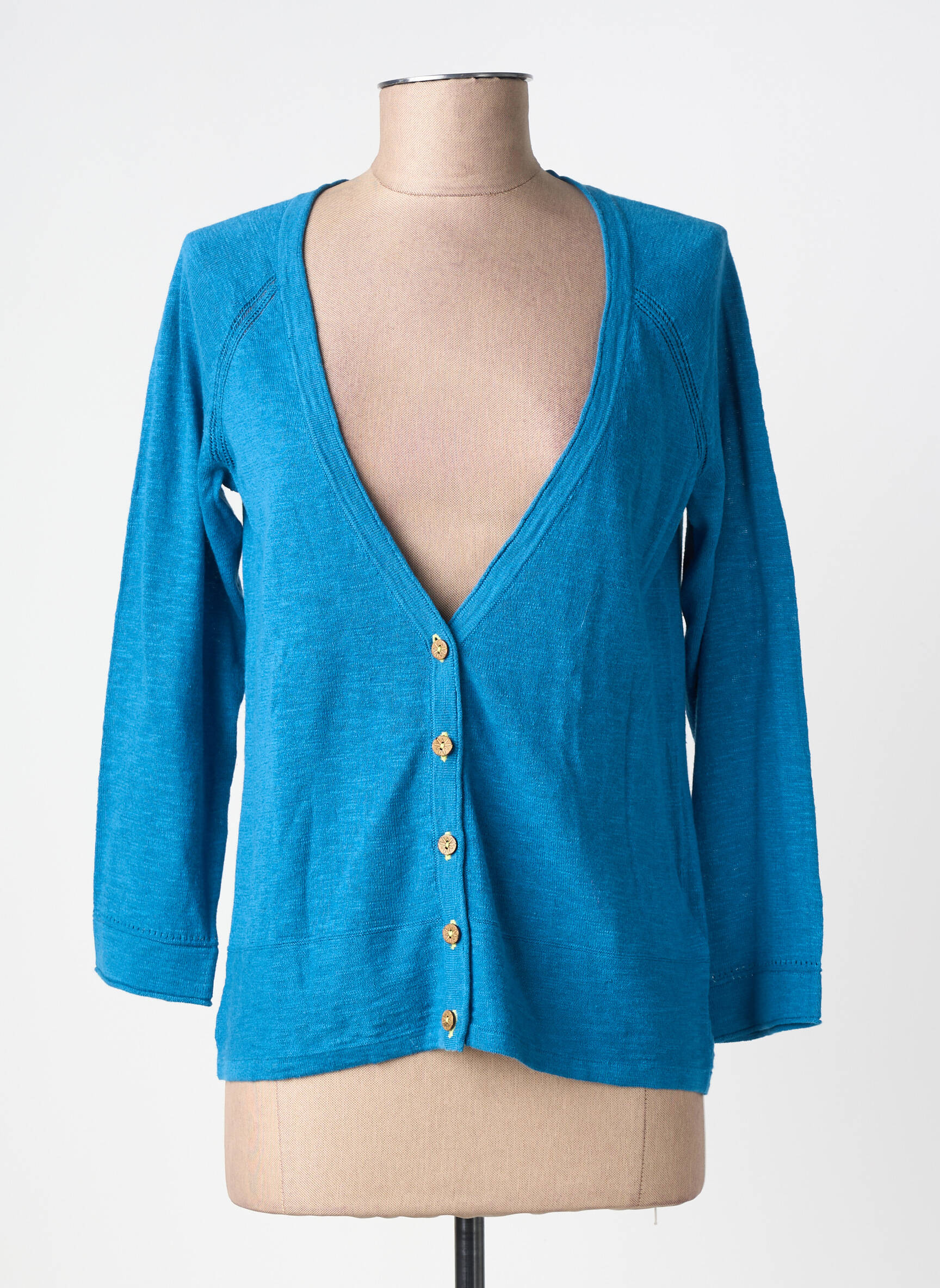 Gilet manches longues stretch bleu WHITE STUFF femme