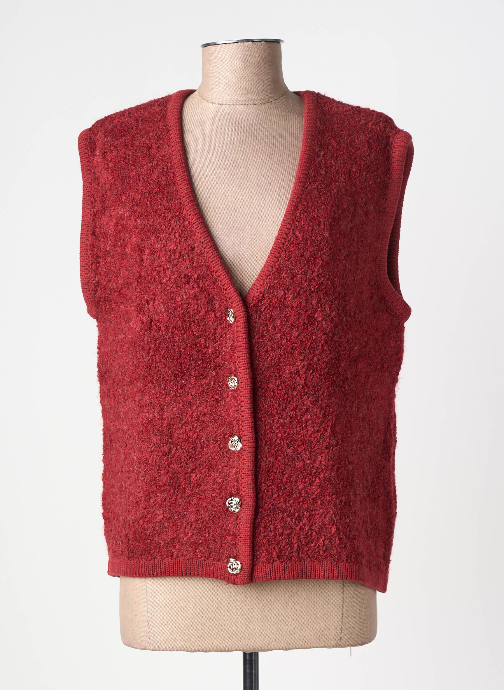 Gilet sans manche coupe cintrée orange ICHI femme