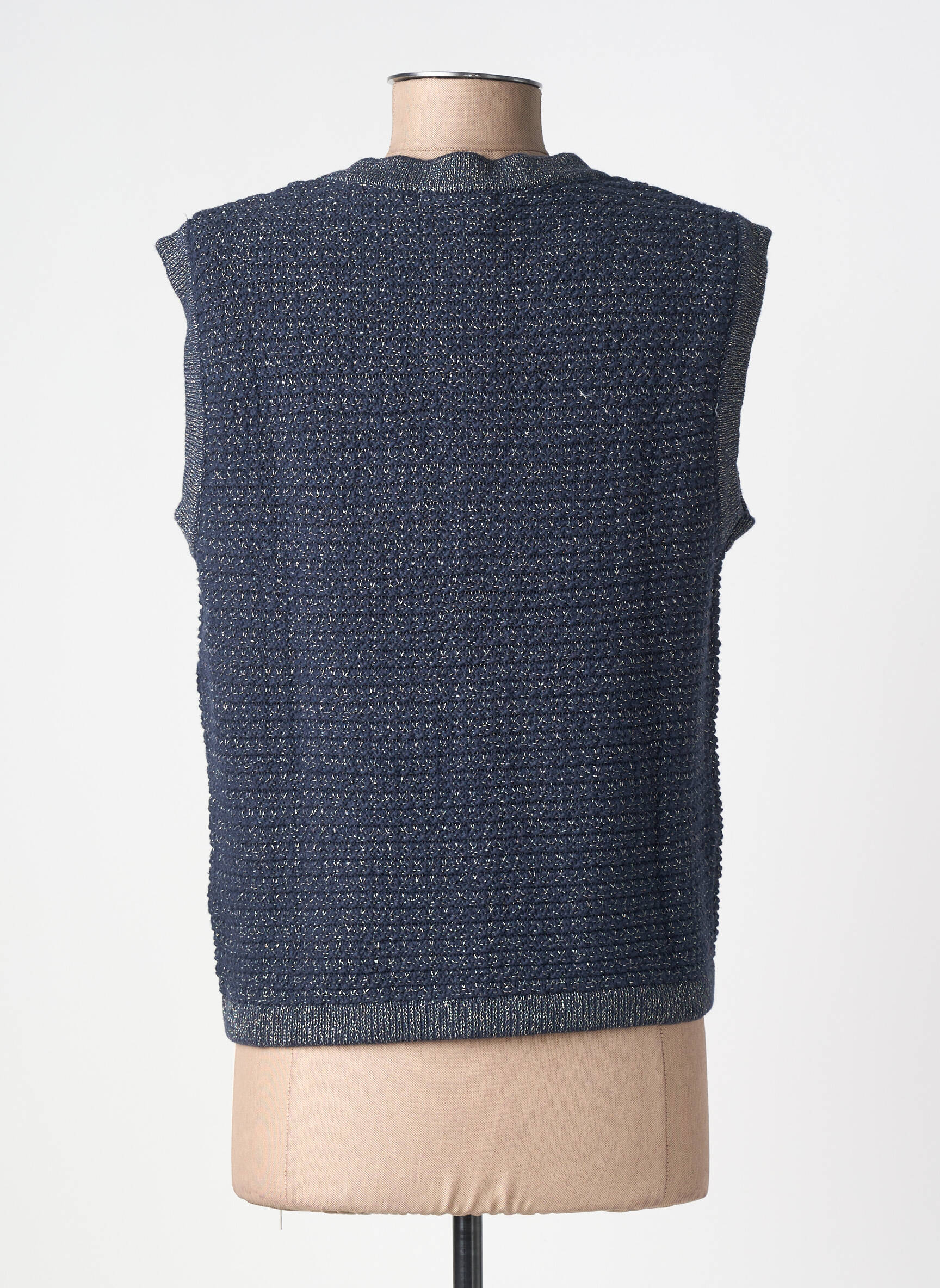 Gilet sans manche poches bleu WHITE STUFF femme