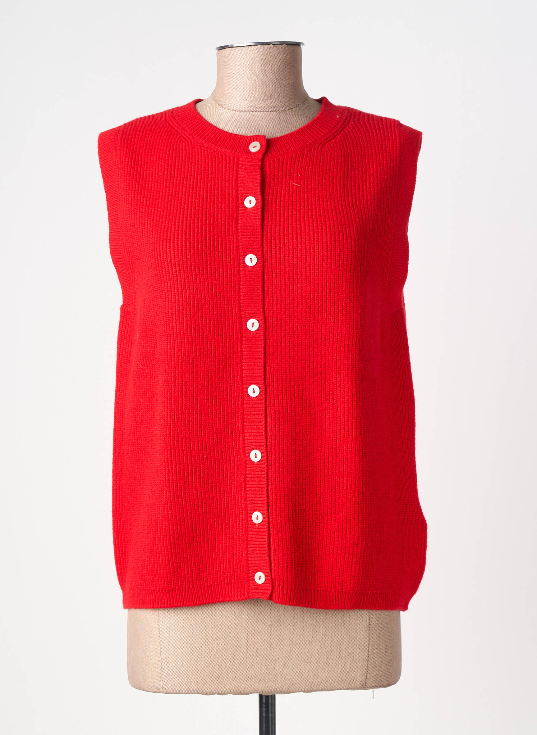 Gilet sans manche coupe cintrée rouge STREET ONE femme