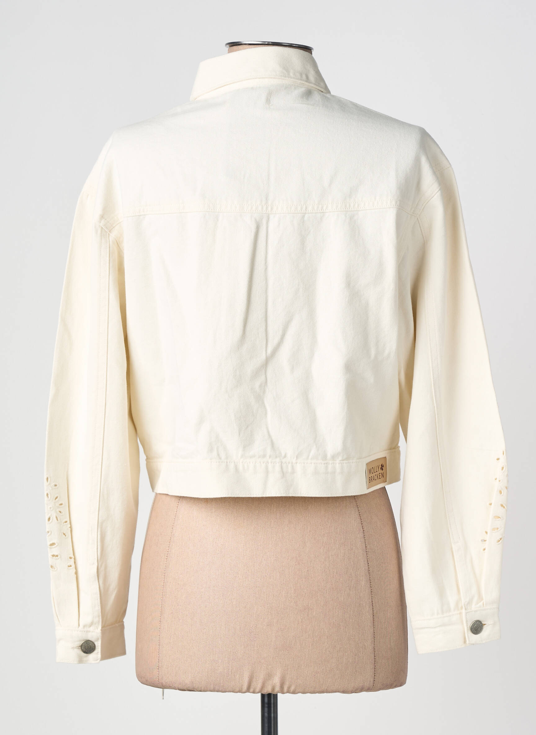 Veste casual poignets boutonnés avec fente beige MOLLY BRACKEN femme