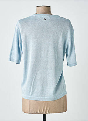 Pull coupe cintrée manches courtes bleu RINO & PELLE femme