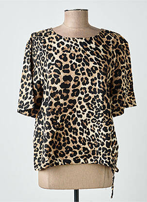 Blouse tissage popeline manches courtes beige STREET ONE femme