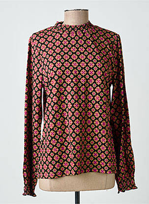 Top tissage crêpe manches longues noir GEISHA femme