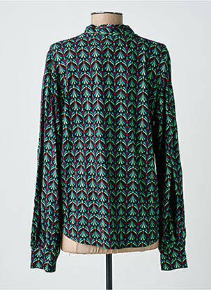 Blouse imprimé fantaisie manches longues vert BLUTSGESCHWISTER femme
