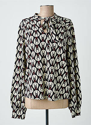 Blouse imprimé fantaisie manches longues noir BLUTSGESCHWISTER femme