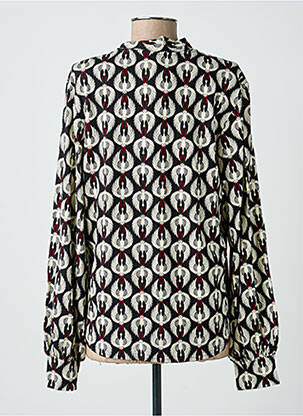 Blouse imprimé fantaisie manches longues noir BLUTSGESCHWISTER femme