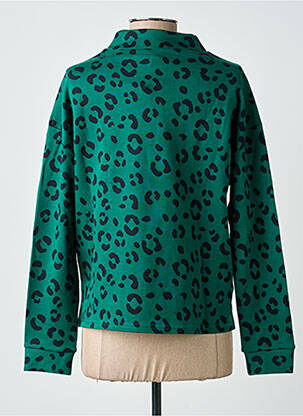 Sweat-shirt stretch manches longues vert BLUTSGESCHWISTER femme