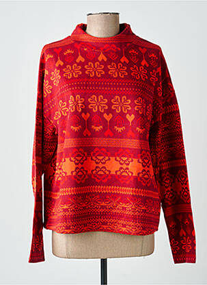 Sweat-shirt stretch manches longues orange BLUTSGESCHWISTER femme