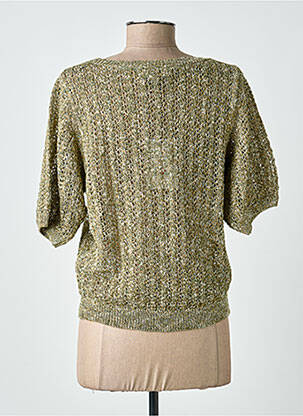 Pull maille ajourée manches courtes vert FREEMAN T.PORTER femme