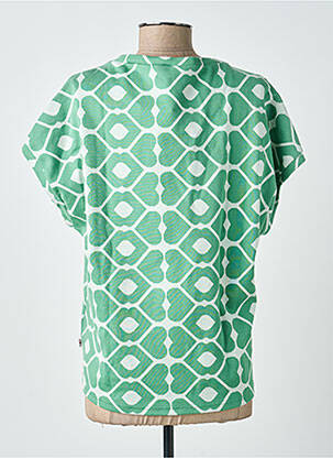 Sweat-shirt stretch manches courtes vert BLUTSGESCHWISTER femme