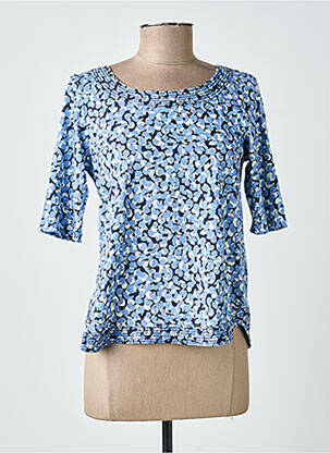T-shirt stretch manches courtes bleu WHITE STUFF femme