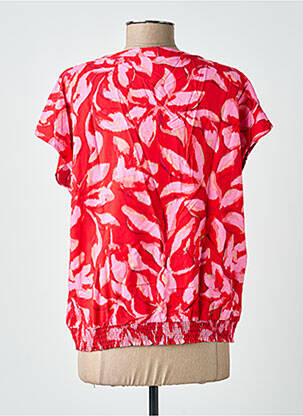Blouse tissage popeline manches courtes rouge STREET ONE femme