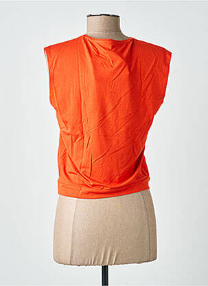 Débardeur stretch sans manche orange BLUTSGESCHWISTER femme