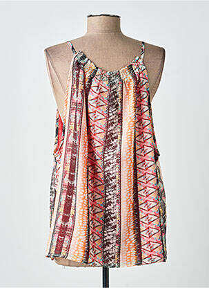 Top imprimé fantaisie fines bretelles orange FREEMAN T.PORTER femme