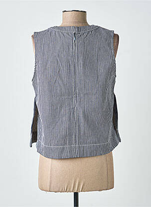 Top stretch sans manche bleu F.A.M. femme