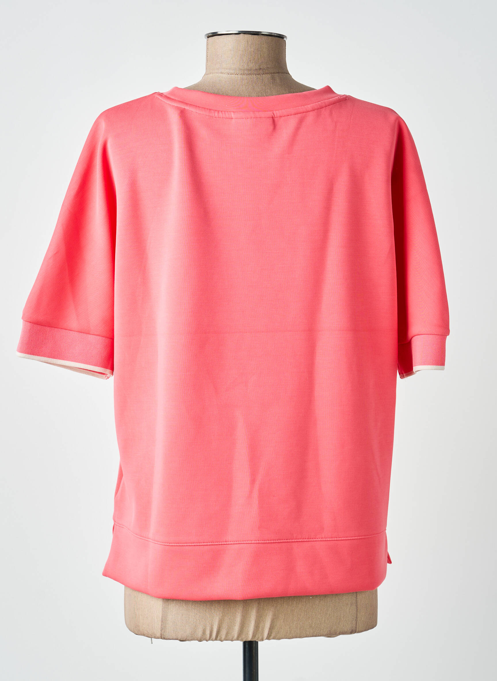 Sweat-shirt stretch manches courtes rose STREET ONE femme