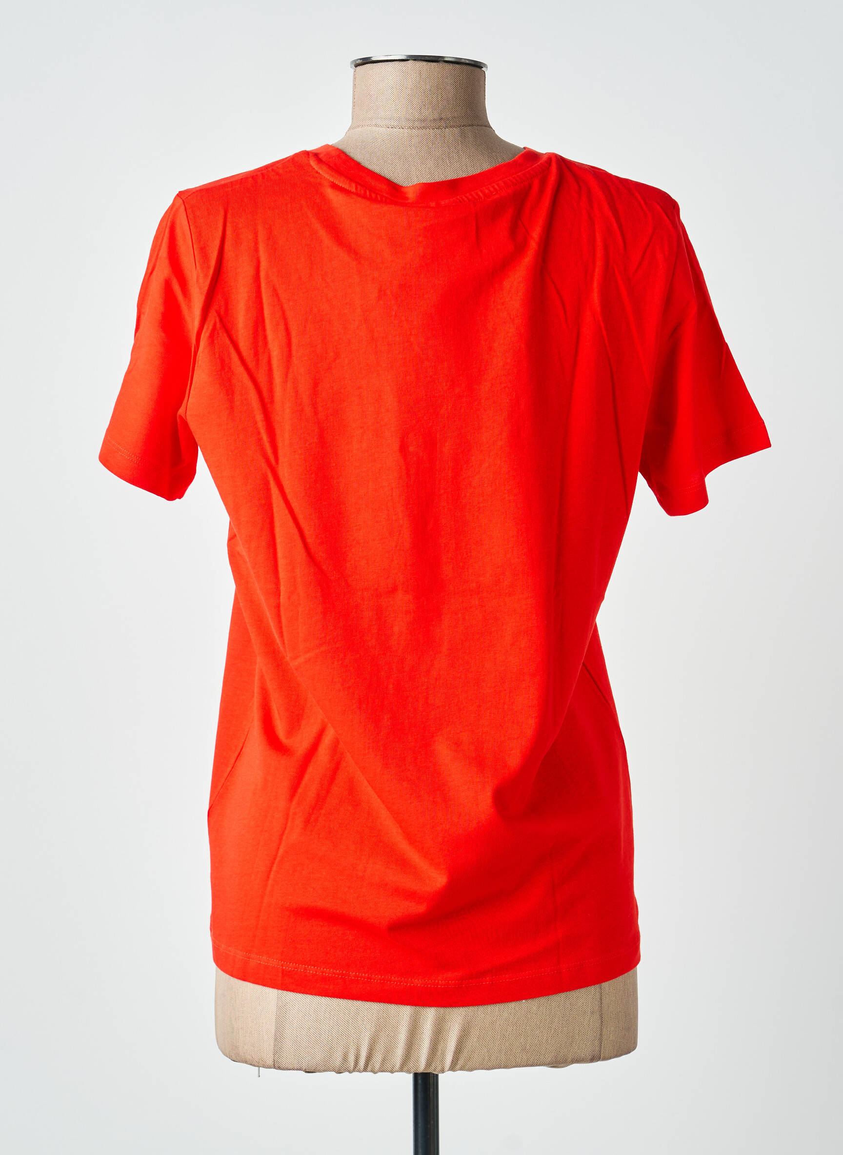T-shirt stretch manches courtes rouge ICHI femme