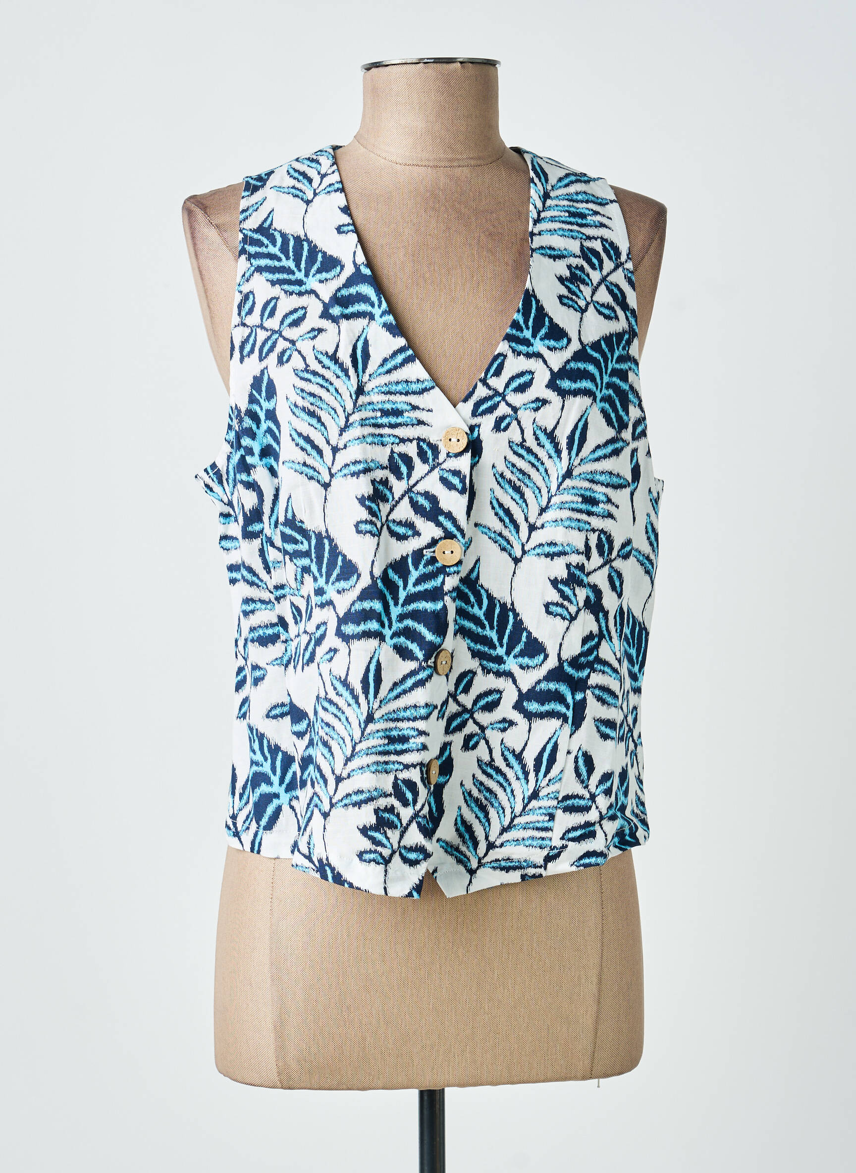 Gilet sans manche coupe cintrée bleu SURKANA femme
