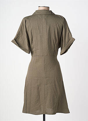 Robe mi-longue manches courtes manches courtes vert MOLLY BRACKEN femme