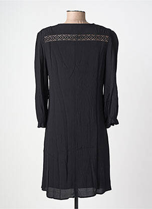 Robe mi-longue coupe fluide manches longues noir FREEMAN T.PORTER femme