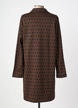 Robe courte manches longues manches longues marron SURKANA femme