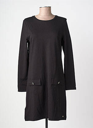 Robe mi-longue manches courtes manches courtes noir SURKANA femme