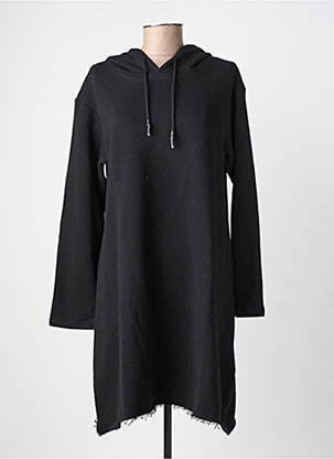 Robe pull coupe droite manches longues noir BSB femme