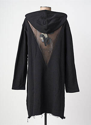 Robe pull coupe droite manches longues noir BSB femme
