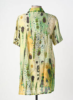 Tunique manches courtes tissage crêpe vert SURKANA femme